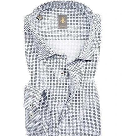 Jacques Britt Hemd Como 561400/18 Slim Fit, Popeline, Weiß-blau gemustert, Blau 1 Jacques Britt Hemd Como 561400/18 Slim Fit, Popeline, Weiß-blau gemustert, Blau