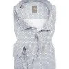 Jacques Britt Hemd Como 531400/18 Custom Fit, Baumwolle, Weiß-navy gemustert, Blau