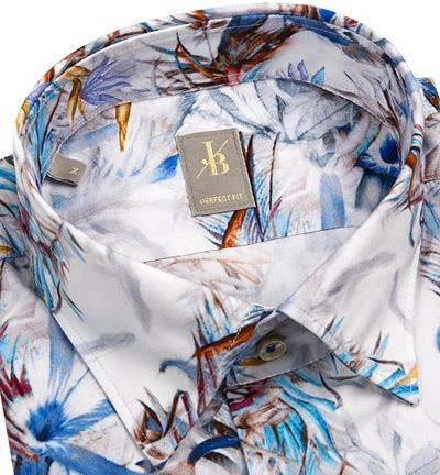 Jacques Britt Hemd Messina 551220/15 Perfect Fit, Baumwolle, Multicolor gemustert, Blau 2 Jacques Britt Hemd Messina 551220/15 Perfect Fit, Baumwolle, Multicolor gemustert, Blau – Bild 2