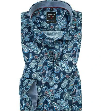 OLYMP Level Five Body Fit 69EL 2011/39/35 Hemd, Baumwolle, Extra langer Arm, Multicolor gemustert, Blau-rot 1 OLYMP Level Five Body Fit 69EL 2011/39/35 Hemd, Baumwolle, Extra langer Arm, Multicolor gemustert, Blau-rot