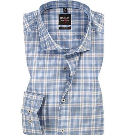 OLYMP Level Five Body Fit 69EL 2035/39/19 Hemd, Popeline, Extra langer Arm, Weiß-blau kariert, Royalblau 1 OLYMP Level Five Body Fit 69EL 2035/39/19 Hemd, Popeline, Extra langer Arm, Weiß-blau kariert, Royalblau