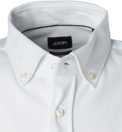 JOOP! Hemd Paccy 30014533/100 Kurzarmhemd, Slim Fit, Baumwoll-Piqué, Weiß 2 JOOP! Hemd Paccy 30014533/100 Kurzarmhemd, Slim Fit, Baumwoll-Piqué, Weiß – Bild 2