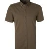 JOOP! Hemd Paccy 30014533/301 Kurzarmhemd, Slim Fit, Baumwoll-Piqué, Khaki, Olivgrün