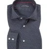 rosso e nero Hemd 11/19 Tailored Fit, Baumwolle, Nachtblau gemustert, Nachtblau