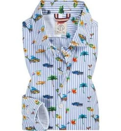 BOB Hemd LOP525 T525/unica Baumwolle, Multicolour gemustert