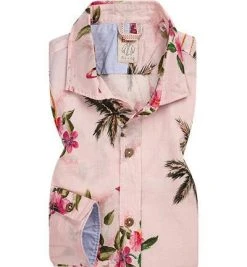 BOB Hemd LOP529 GRAF280/unica Baumwolle, Rosé gemustert