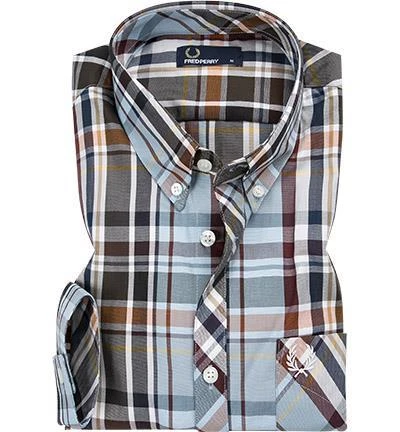 Fred Perry Hemd M5558/444 Baumwolle, Multicolour kariert, Blau 1 Fred Perry Hemd M5558/444 Baumwolle, Multicolour kariert, Blau