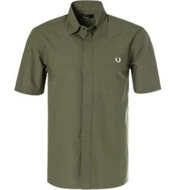 Fred Perry Hemd M5557/128 Kurzarmhemd, Baumwolle, Khaki, Grün