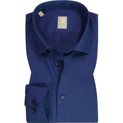 Jacques Britt Custom Fit Como Kent 969320/11 Hemd, Baumwolle, Königsblau, Blau