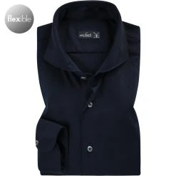 van Laack Hemd Meisterwerk 180031/M-PER-L/790 Jersey, Dunkelblau, Nachtblau