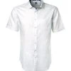 Jacques Britt Hemd Como Mix 581021/01 Kurzarmhemd, Custom Fit, Baumwolle, Weiß