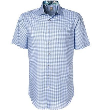 Jacques Britt Hemd Como Mix 581270/10 Kurzarmhemd, Custom Fit, Baumwolle, Hellblau kariert, Blau 1 Jacques Britt Hemd Como Mix 581270/10 Kurzarmhemd, Custom Fit, Baumwolle, Hellblau kariert, Blau