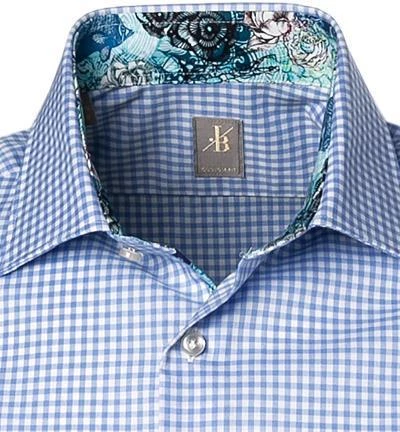 Jacques Britt Hemd Como Mix 581270/10 Kurzarmhemd, Custom Fit, Baumwolle, Hellblau kariert, Blau 2 Jacques Britt Hemd Como Mix 581270/10 Kurzarmhemd, Custom Fit, Baumwolle, Hellblau kariert, Blau – Bild 2