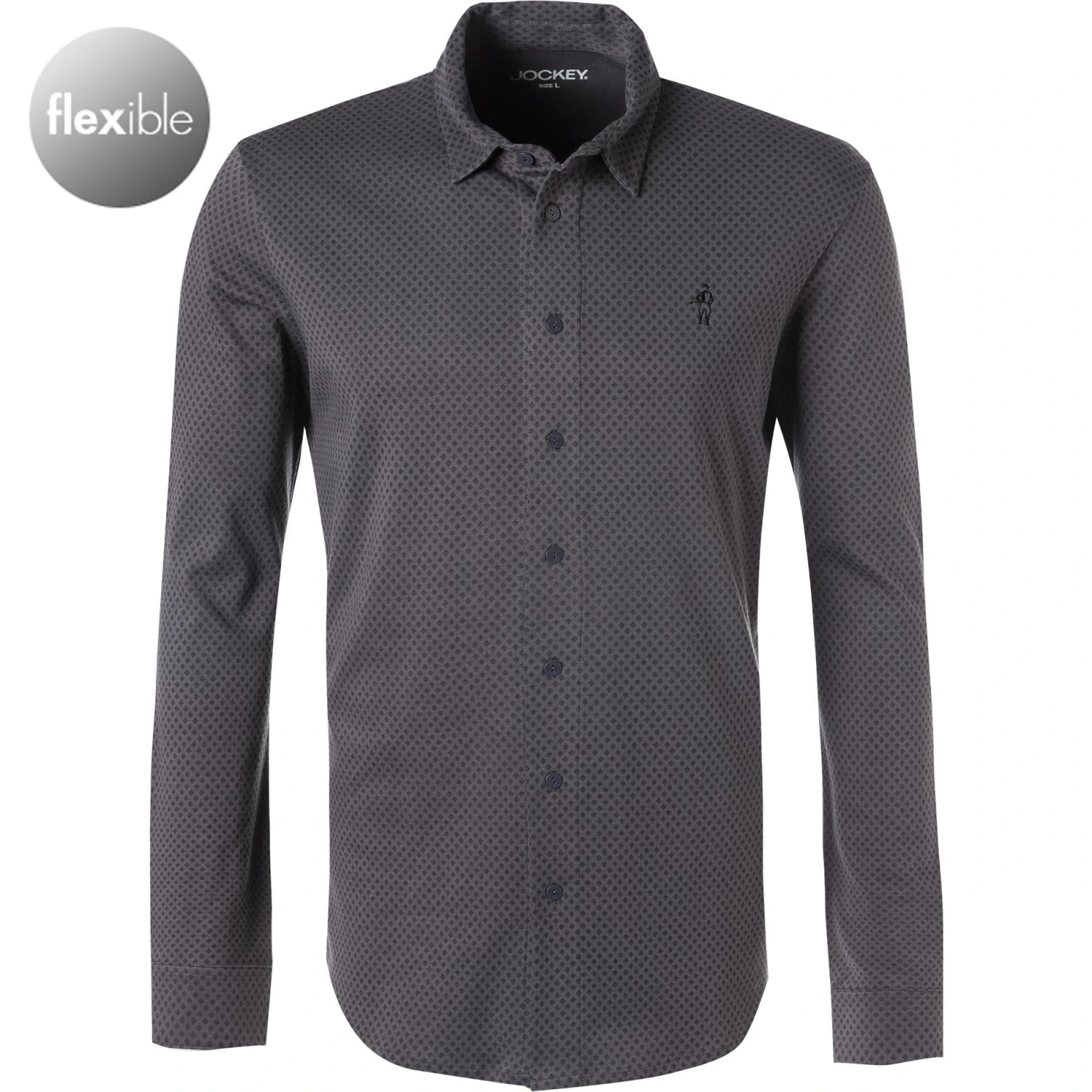 Jockey Hemd 800102/968 Jersey, Extra langer Arm, Dunkelgrau gemustert, Dunkelgrau 1 Jockey Hemd 800102/968 Jersey, Extra langer Arm, Dunkelgrau gemustert, Dunkelgrau