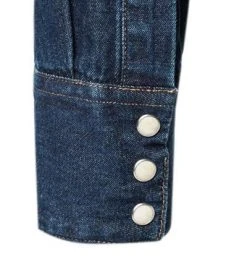 Wrangler Hemd denim W5MSLW301 Jeanshemd, Regular Fit, Baumwolle, Dunkelblau -hemdenverkauf 327035 norm3