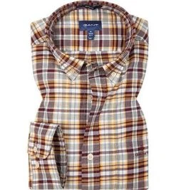 Gant Hemd 3011430/605 Regular Fit, Twill, Multicolor kariert, Weinrot