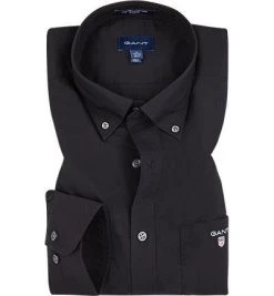 Gant Hemd B.D. 3046400/5 Regular Fit, Popeline, Schwarz