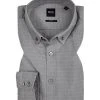 BOSS Hemd Mabsoot 50415284/035 Slim Fit, Popeline, Grau gemustert, Grau