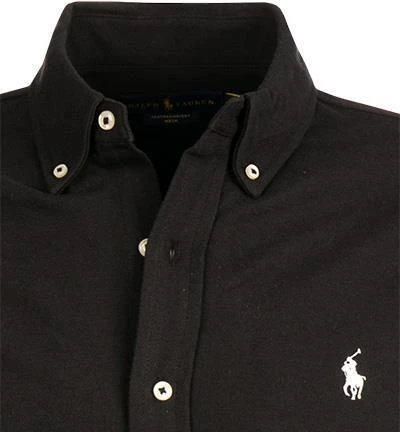 Polo Ralph Lauren Hemd 710654408/008 Piqué, Schwarz, Schwarz (008) 3 Polo Ralph Lauren Hemd 710654408/008 Piqué, Schwarz, Schwarz (008) – Bild 3