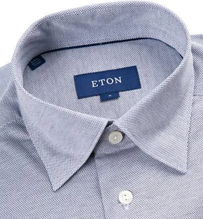 ETON Hemd 0562/62563/29 Baumwoll-Piqué, Navy meliert, Blau-weiß 2 ETON Hemd 0562/62563/29 Baumwoll-Piqué, Navy meliert, Blau-weiß – Bild 2