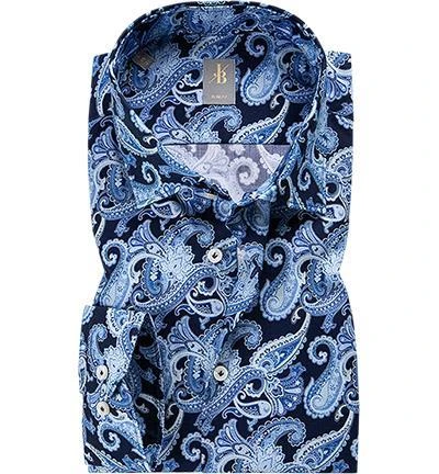 Jacques Britt Hemd Como 662060 Slim Fit, Popeline, Dunkelblau gemustert, Blau 1 Jacques Britt Hemd Como 662060 Slim Fit, Popeline, Dunkelblau gemustert, Blau