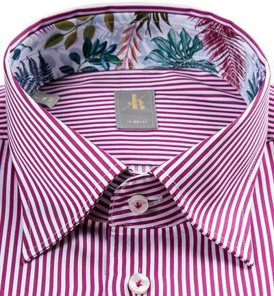 Jacques Britt Hemd Messina Mix 6620 Slim Fit, Popeline, Weiß-pink gestreift, Pink 2 Jacques Britt Hemd Messina Mix 6620 Slim Fit, Popeline, Weiß-pink gestreift, Pink – Bild 2
