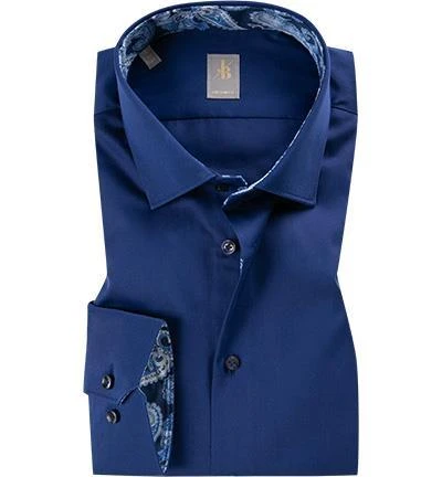 Jacques Britt Hemd Como Mix 632000/18 Custom Fit, Baumwolle, Royalblau, Dunkelblau 1 Jacques Britt Hemd Como Mix 632000/18 Custom Fit, Baumwolle, Royalblau, Dunkelblau