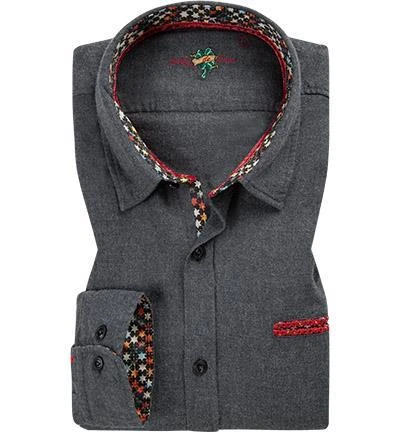 Lucky de Luca Tino 81220/3 Hemd, Flanell, Dunkelgrau, Grau 1 Lucky de Luca Tino 81220/3 Hemd, Flanell, Dunkelgrau, Grau