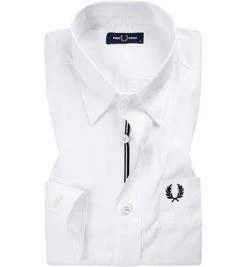Fred Perry Hemd M7551/100 Twill, Weiß