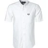 Fred Perry Hemd M7560/100 Kurzarmhemd, Oxford, Weiß