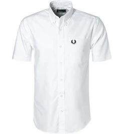 Fred Perry Hemd M7560/100 Kurzarmhemd, Oxford, Weiß