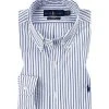 Polo Ralph Lauren Hemd 710767330/006 Slim Fit, Popeline, Weiß gestreift, Weiß-hellblau