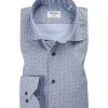 Stenströms Hemd 712751/7159/271 Slimline, Baumwolle, Himmelblau gemustert, Blau