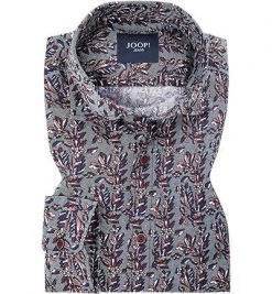 JOOP! Hemd Hanjo 30017045/501 Baumwolle, Marineblau-rot gemustert, Multicolor