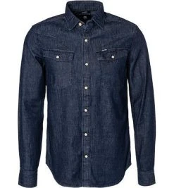 G-STAR Hemd 3 slim D12697-D013/082 Jeanshemd, Slim Fit, Baumwolle, Dunkelblau, Indigo