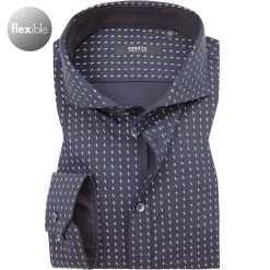 DESOTO Luxury Hemd Hai 98508-30/595 Jersey, Dunkelblau gemustert, Dunkelblau-weiß