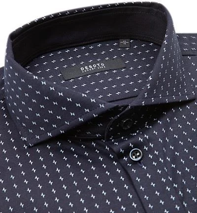 DESOTO Luxury Hemd Hai 98508-30/595 Jersey, Dunkelblau gemustert, Dunkelblau-weiß 3 DESOTO Luxury Hemd Hai 98508-30/595 Jersey, Dunkelblau gemustert, Dunkelblau-weiß – Bild 3