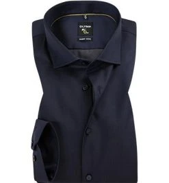 OLYMP No Six Super Slim 69EL 2512/49/15 Hemd, Super Slim Fit, Popeline, Extra langer Arm, Dunkelblau, Blau