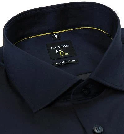 OLYMP No Six Super Slim 69EL 2512/49/15 Hemd, Super Slim Fit, Popeline, Extra langer Arm, Dunkelblau, Blau 2 OLYMP No Six Super Slim 69EL 2512/49/15 Hemd, Super Slim Fit, Popeline, Extra langer Arm, Dunkelblau, Blau – Bild 2