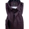 OLYMP Luxor Modern Fit 69EL 1212/49/39 Hemd, Popeline, Extra langer Arm, Dunkelrot-navy gemustert, Dunkelrot