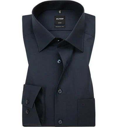 OLYMP Hemd Luxor Modern Fit 0300/64/08 Baumwolle, Navy, Kobalt 1 OLYMP Hemd Luxor Modern Fit 0300/64/08 Baumwolle, Navy, Kobalt