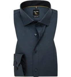 OLYMP No Six Super Slim 69EL 0771/69/18 Hemd, Super Slim Fit, Baumwolle, Extra langer Arm, Nachtblau, Marine