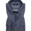 CasaModa Casual Fit 1/1 under B.D.493247200/450 Hemd, Baumwolle, Marineblau-orange gemustert, Orange
