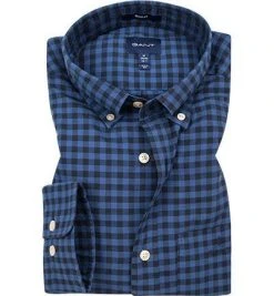 Gant Hemd 3011230/442 Regular Fit, Twill, Royalblau kariert, Royal