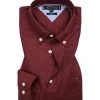 Tommy Hilfiger Hemd MW0MW12153/XUU Slim Fit, Baumwolle, Bordeaux, Weinrot