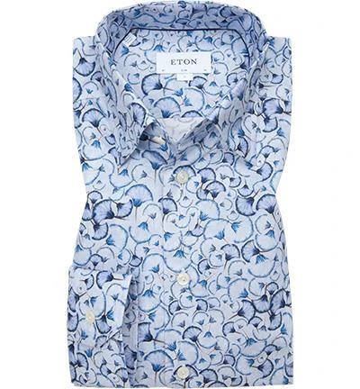 ETON Hemd 1000/000/25 Slim Fit, Twill, Hellblau gemustert, Blau 1 ETON Hemd 1000/000/25 Slim Fit, Twill, Hellblau gemustert, Blau