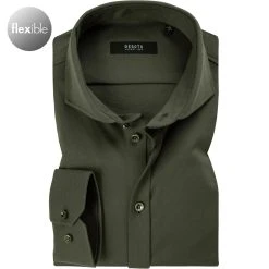 DESOTO Luxury Hemd Hai 10008-30/061 Jersey, Olivgrün, Dunkelolive