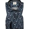 OLYMP Casual Level Five 3042/44/16 Hemd, Body Fit, Twill, Dunkelblau gemustert, Blau