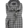 Strellson Hemd Sereno 30017533/030 Slim Fit, Baumwolle, Anthrazit kariert, Dunkelgrau kariert