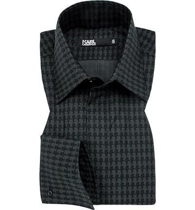 KARL LAGERFELD Hemd 605008/60/592691/990 Modern Fit, Popeline, Schwarz gemustert, Schwarz 1 KARL LAGERFELD Hemd 605008/60/592691/990 Modern Fit, Popeline, Schwarz gemustert, Schwarz